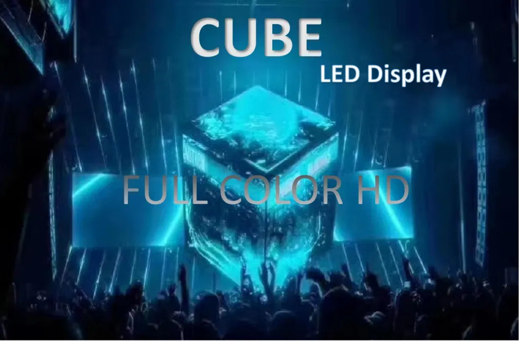 Hot Sale P2 P2.5 Indoor Creative Magic Cube LED Display Screen with 4 Side for Store Shop Logo Advertising